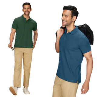 Buy, Cotton Polo T-shirt (2 Units) at Just Rs.274 Each | After Coupon  "XYNOVA" & GP Cashback 